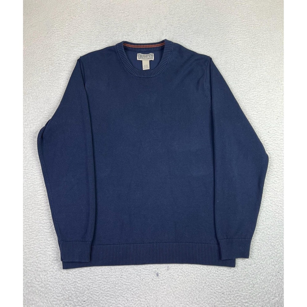 Duluth Trading Co Sweater Mens XLT Tall Blue Strongarm Cotton Blend‎ Crewneck